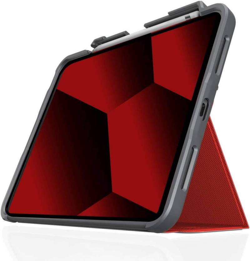 STM Dux Plus Case- Apple iPad 10.9 2022- rot/transparent- bulk- (STM-222-388KX-02) von Stm