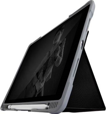 STM dux Plus Duo - Flip-Hülle für Tablet - widerstandsfähig - Polycarbonat, Thermoplastisches Polyurethan (TPU) - Schwarz - für Bildungseinrichtungen - für Apple 10.2  iPad (7. Generation, 8. Generation, 9. Generation) von Stm