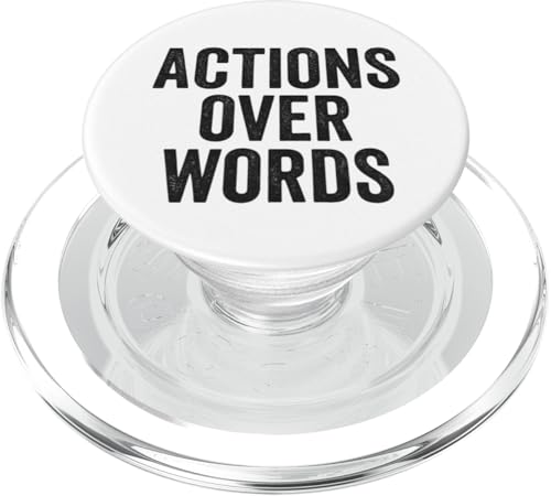 Aktionen über Wörter. Stoisch, motivierendes Zitat, Vintage. PopSockets PopGrip für MagSafe Aktionen über Wörter. Stoisch, motivierendes Zitat, Vintage. PopSockets PopGrip für MagSafe von Stoic Quotes by Lumi Art