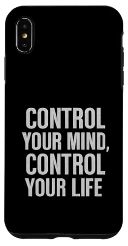 Control Your Mind Control Your Life. Vintage, Zitat Hülle für iPhone XS Max von Stoic Quotes by Lumi Art