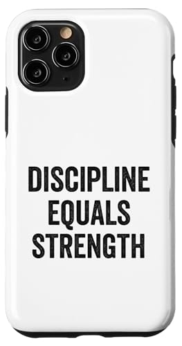 Discipline Equals Strength Retro, Motivation, Zitat. Hülle für iPhone 11 Pro von Stoic Quotes by Lumi Art