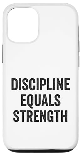Discipline Equals Strength Retro, Motivation, Zitat. Hülle für iPhone 12/12 Pro von Stoic Quotes by Lumi Art