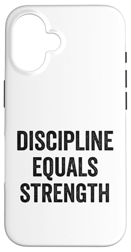 Discipline Equals Strength Retro, Motivation, Zitat. Hülle für iPhone 16 von Stoic Quotes by Lumi Art