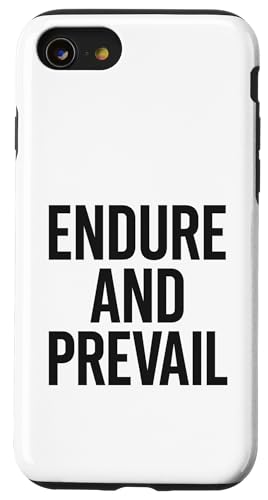 Endure and Prevail. Stoic, Motivational, Zitat. Hülle für iPhone SE (2020) / 7 / 8 von Stoic Quotes by Lumi Art