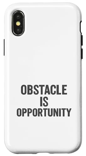 Hindernis ist Gelegenheit. stoisch, Weisheit, Vintage, Zitat Hülle für iPhone X/XS von Stoic Quotes by Lumi Art