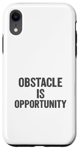 Hindernis ist Gelegenheit. stoisch, Weisheit, Vintage, Zitat Hülle für iPhone XR von Stoic Quotes by Lumi Art