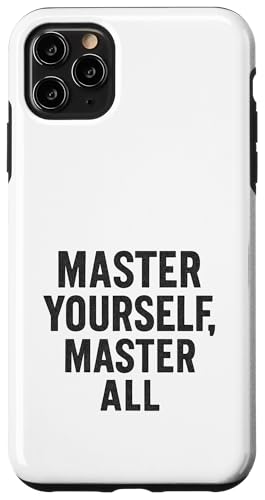 Master Yourself Master All, Stoisches Zitat, Vintage. Hülle für iPhone 11 Pro Max von Stoic Quotes by Lumi Art