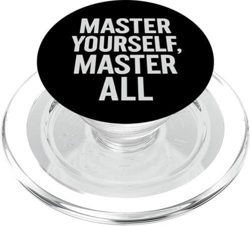 Master Yourself Master All, Stoisches Zitat, Vintage. PopSockets PopGrip für MagSafe von Stoic Quotes by Lumi Art