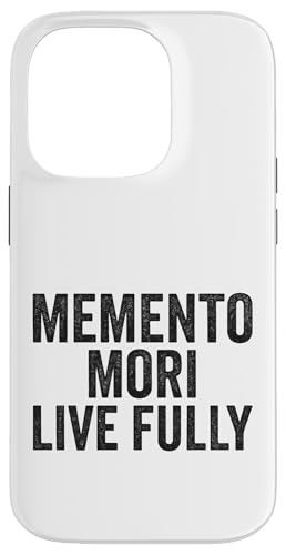 Memento Mori, Live Fully. Stoic, Vintage, Zitat Hülle für iPhone 14 Pro von Stoic Quotes by Lumi Art