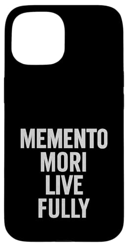 Memento Mori, Live Fully. Stoic, Vintage, Zitat Hülle für iPhone 15 von Stoic Quotes by Lumi Art