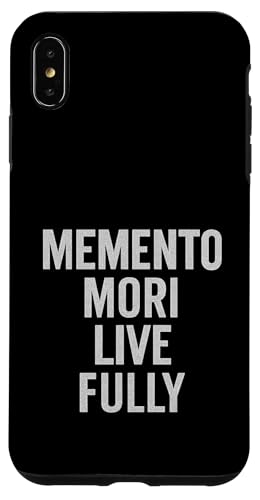 Memento Mori, Live Fully. Stoic, Vintage, Zitat Hülle für iPhone XS Max von Stoic Quotes by Lumi Art
