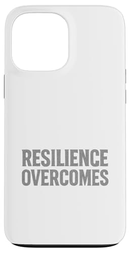 Resilience Overcomes - Motivierendes Zitat, Retro. Hülle für iPhone 13 Pro Max von Stoic Quotes by Lumi Art