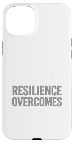 Resilience Overcomes - Motivierendes Zitat, Retro. Hülle für iPhone 15 Plus von Stoic Quotes by Lumi Art