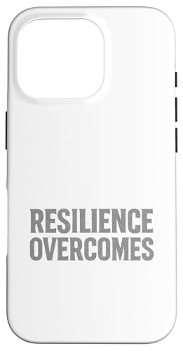Resilience Overcomes - Motivierendes Zitat, Retro. Hülle für iPhone 16 Pro von Stoic Quotes by Lumi Art