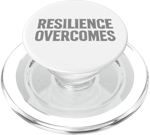 Resilience Overcomes - Motivierendes Zitat, Retro. PopSockets PopGrip für MagSafe Resilience Overcomes - Motivierendes Zitat, Retro. PopSockets PopGrip für MagSafe von Stoic Quotes by Lumi Art