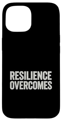 Resilience Overcomes - Motivierendes Zitat, Vintage. Hülle für iPhone 15 von Stoic Quotes by Lumi Art
