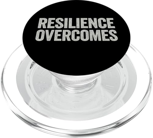 Resilience Overcomes - Motivierendes Zitat, Vintage. PopSockets PopGrip für MagSafe Resilience Overcomes - Motivierendes Zitat, Vintage. PopSockets PopGrip für MagSafe von Stoic Quotes by Lumi Art