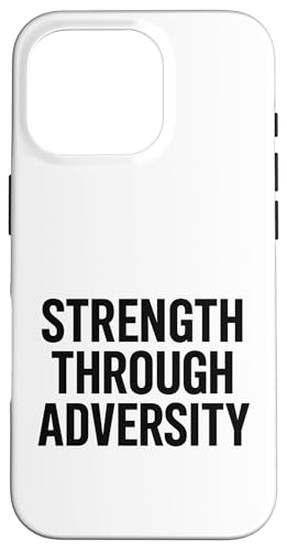Stärke durch Widrigkeiten. Stoisch, Motivation, Zitat. Hülle für iPhone 16 Pro von Stoic Quotes by Lumi Art