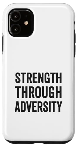Stärke durch Widrigkeiten. Stoisch, Vintage, Zitat. Hülle für iPhone 11 von Stoic Quotes by Lumi Art