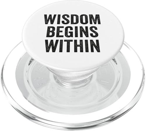 Wisdom Begins Within Stoic, Motivational Quote, Vintage. PopSockets PopGrip für MagSafe Wisdom Begins Within Stoic, Motivational Quote, Vintage. PopSockets PopGrip für MagSafe von Stoic Quotes by Lumi Art
