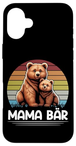 Mama Bär Muttertag Mutterschaft Mama Bear Tochter Sohn Retro Hülle für iPhone 16 Plus von Stolze Liebevolle Mama Bär Mommy Mutter