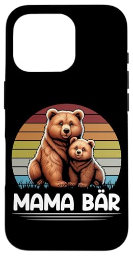 Mama Bär Muttertag Mutterschaft Mama Bear Tochter Sohn Retro Hülle für iPhone 16 Pro von Stolze Liebevolle Mama Bär Mommy Mutter