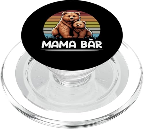 Mama Bär Muttertag Mutterschaft Mama Bear Tochter Sohn Retro PopSockets PopGrip für MagSafe Mama Bär Muttertag Mutterschaft Mama Bear Tochter Sohn Retro PopSockets PopGrip für MagSafe von Stolze Liebevolle Mama Bär Mommy Mutter