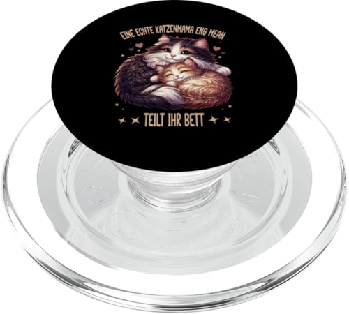 Echte Katzenmama Katze Mama Muttertag Mutterschaft Mutter PopSockets PopGrip für MagSafe von Stolze Liebevolle Mama Katze Mami Mutter