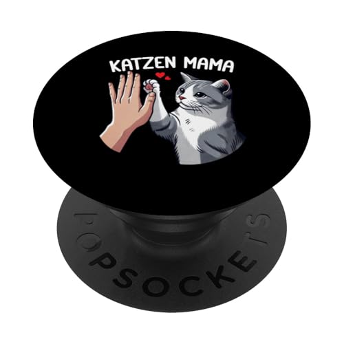 Katze Mama Muttertag Mutterschaft Cat Mom Mama Elternteil PopSockets Klebender PopGrip von Stolze Liebevolle Mama Katze Mami Mutter