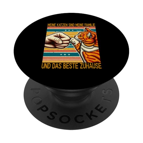 Meine Katzen Sind Meine Familie Katzen Mama Muttertag PopSockets Klebender PopGrip von Stolze Liebevolle Mama Katze Mami Mutter