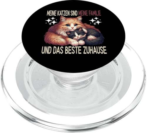 Meine Katzen Sind Meine Familie Und Das Beste Zuhause PopSockets PopGrip für MagSafe von Stolze Liebevolle Mama Katze Mami Mutter