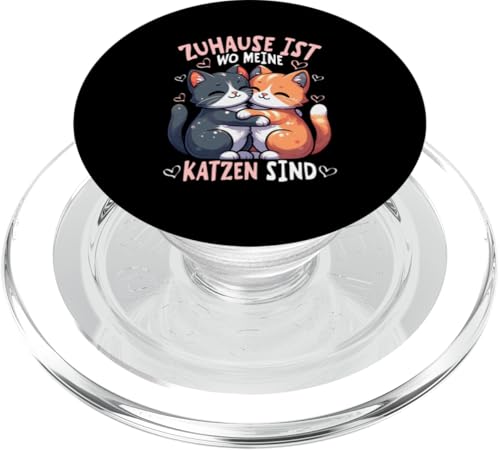 Zuhause Ist Wo Meine Katzen Sind Katze Mama Muttertag PopSockets PopGrip für MagSafe von Stolze Liebevolle Mama Katze Mami Mutter