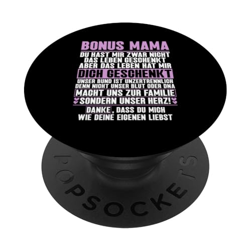Bonus Mama Muttertag Mutterschaft Mama Elternteil PopSockets Klebender PopGrip von Stolze Mama Liebevolle Bonusmama Mutter Mommy
