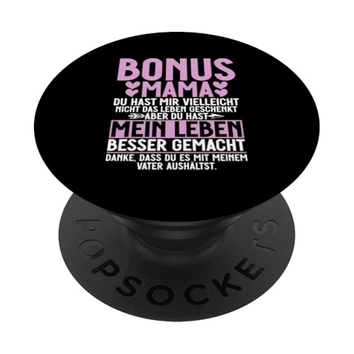 Bonus Mama Muttertag Mutterschaft Mama Elternteil PopSockets Klebender PopGrip von Stolze Mama Liebevolle Bonusmama Mutter Mommy