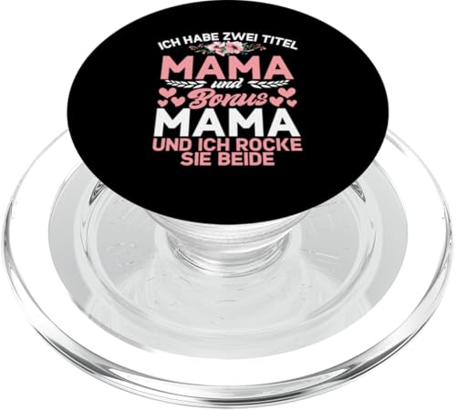 Habe Zwei Titel Mama Und Bonus Mama Und Ich Rocke Sie Beide PopSockets PopGrip für MagSafe von Stolze Mama Liebevolle Bonusmama Mutter Mommy
