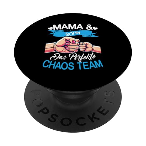 Mama Und Sohn Das Perfekte Chaos Team Muttertag Sprüch PopSockets Klebender PopGrip Mama Und Sohn Das Perfekte Chaos Team Muttertag Sprüch PopSockets Klebender PopGrip von Stolze Mama Liebevoller Sohn Mama Mommy Mutter