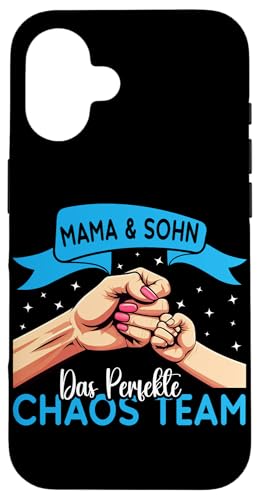 Mama & Sohn Das Perfekte Chaos Team Muttertag Sprüch Lustige Hülle für iPhone 16 von Stolze Mama Liebevoller Sohn Mama Mommy Mutter
