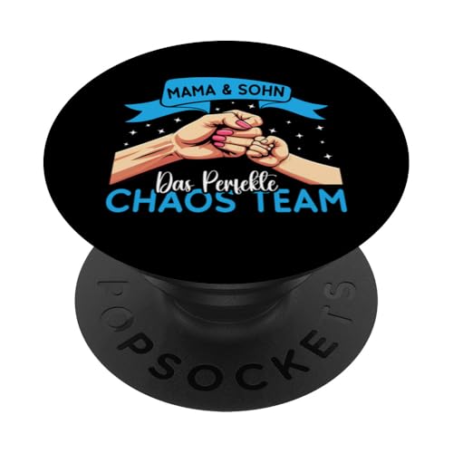 Mama & Sohn Das Perfekte Chaos Team Muttertag Sprüch Lustige PopSockets Klebender PopGrip Mama & Sohn Das Perfekte Chaos Team Muttertag Sprüch Lustige PopSockets Klebender PopGrip von Stolze Mama Liebevoller Sohn Mama Mommy Mutter