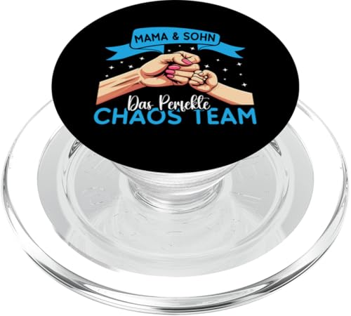 Mama & Sohn Das Perfekte Chaos Team Muttertag Sprüch Lustige PopSockets PopGrip für MagSafe Mama & Sohn Das Perfekte Chaos Team Muttertag Sprüch Lustige PopSockets PopGrip für MagSafe von Stolze Mama Liebevoller Sohn Mama Mommy Mutter