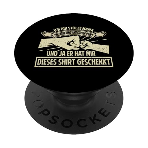 Stolze Mama Eines Sohnes Muttertag Mutter Spruch Sohn Lustig PopSockets Klebender PopGrip von Stolze Mama Liebevoller Sohn Mama Mommy Mutter