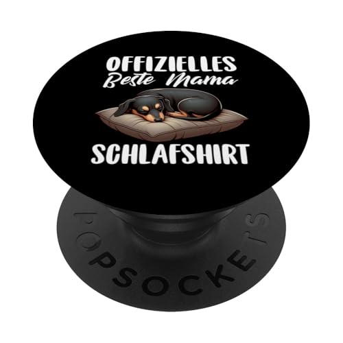 Offizielles Beste Mama Schlafshirt Dackel Muttertag PopSockets Klebender PopGrip Offizielles Beste Mama Schlafshirt Dackel Muttertag PopSockets Klebender PopGrip von Stolze Schlafende Mama Liebevolle Mami Mutter