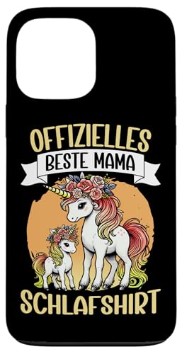 Offizielles Beste Mama Schlafshirt Einhorn Muttertag Unicorn Hülle für iPhone 13 Pro Max von Stolze Schlafende Mama Liebevolle Mami Mutter