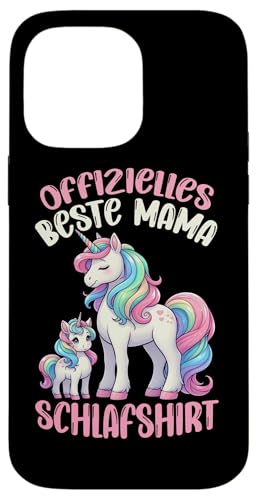 Offizielles Beste Mama Schlafshirt Einhorn Muttertag Unicorn Hülle für iPhone 14 Pro Max von Stolze Schlafende Mama Liebevolle Mami Mutter