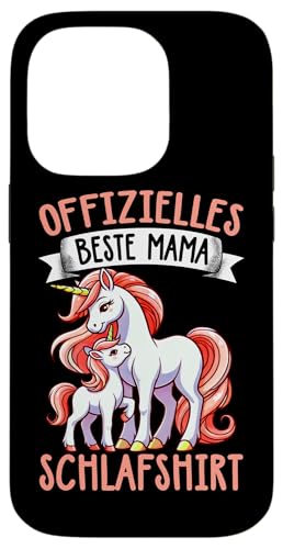 Offizielles Beste Mama Schlafshirt Einhorn Muttertag Unicorn Hülle für iPhone 14 Pro von Stolze Schlafende Mama Liebevolle Mami Mutter