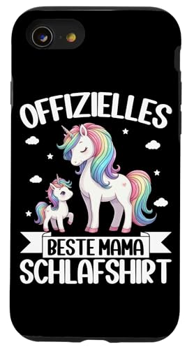 Offizielles Beste Mama Schlafshirt Einhorn Muttertag Unicorn Hülle für iPhone SE (2020) / 7 / 8 von Stolze Schlafende Mama Liebevolle Mami Mutter
