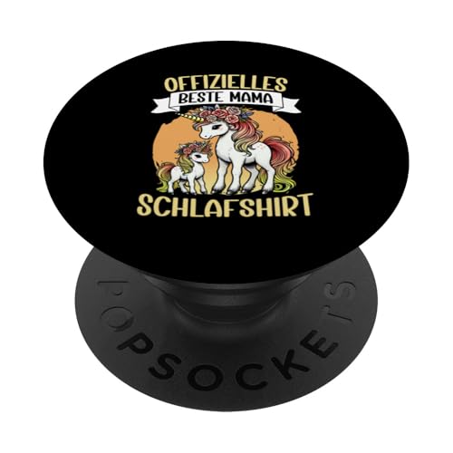 Offizielles Beste Mama Schlafshirt Einhorn Muttertag Unicorn PopSockets Klebender PopGrip Offizielles Beste Mama Schlafshirt Einhorn Muttertag Unicorn PopSockets Klebender PopGrip von Stolze Schlafende Mama Liebevolle Mami Mutter
