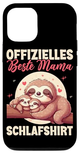 Offizielles Beste Mama Schlafshirt Faultier Muttertag Sloth Hülle für iPhone 12/12 Pro von Stolze Schlafende Mama Liebevolle Mami Mutter