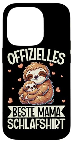Offizielles Beste Mama Schlafshirt Faultier Muttertag Sloth Hülle für iPhone 14 Pro von Stolze Schlafende Mama Liebevolle Mami Mutter