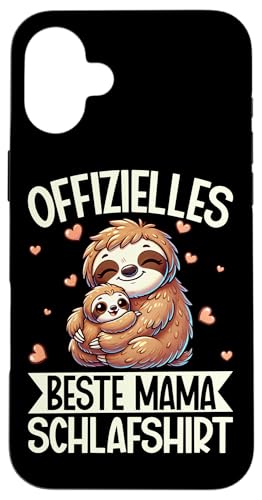 Offizielles Beste Mama Schlafshirt Faultier Muttertag Sloth Hülle für iPhone 16 Plus Offizielles Beste Mama Schlafshirt Faultier Muttertag Sloth Hülle für iPhone 16 Plus von Stolze Schlafende Mama Liebevolle Mami Mutter