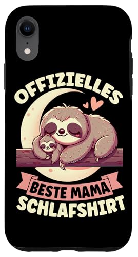 Offizielles Beste Mama Schlafshirt Faultier Muttertag Sloth Hülle für iPhone XR von Stolze Schlafende Mama Liebevolle Mami Mutter